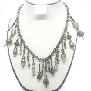 Chico's Antiqued Bronze Tone Statement Necklace